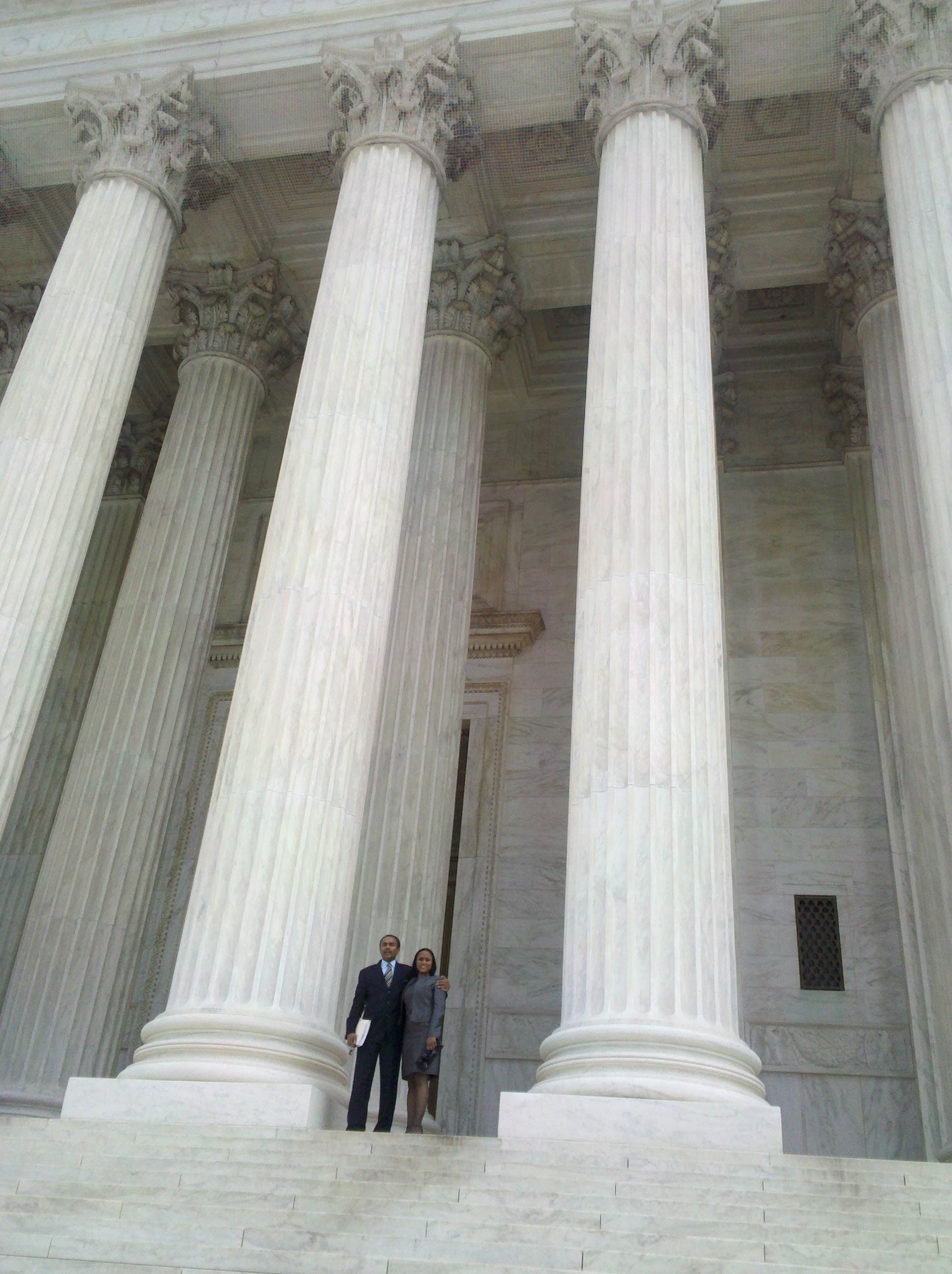 Attorney Haynes with his father on the steps of the U.S. Supreme Court